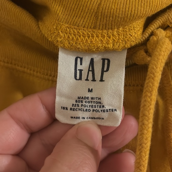 GAP Sweat pants Size M mustard color - Picture 3 of 3